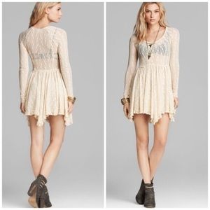 Free People Star Lace Witchy Long Sleeve Slip
